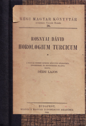 Rosnyai D�vid - Horologium turcicum