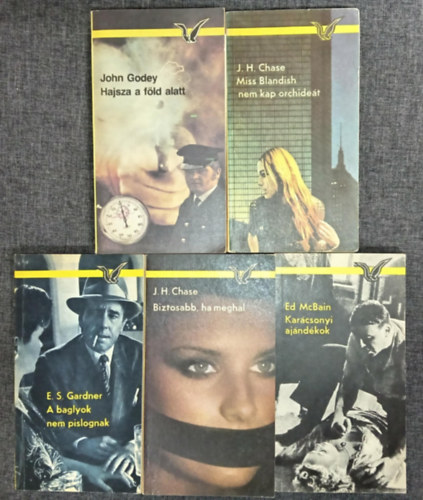 J. H. Chase, Erle Stanley Gardner, J.H. Chase, Ed McBain John Godey - (5db) Albatrosz krimi k�nyvcsomag: Hajsza a f�ld alatt / Miss Blandish nem kap orchide�t / A baglyok nem pislognak / Biztosabb, ha meghal / Kar�csonyi aj�nd�kok