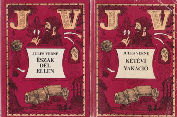 Jules Verne - 4 db Jules Verne reg�ny : K�t�vi vak�ci� + �szak D�l ellen + D�l csillaga + Hector Servadac