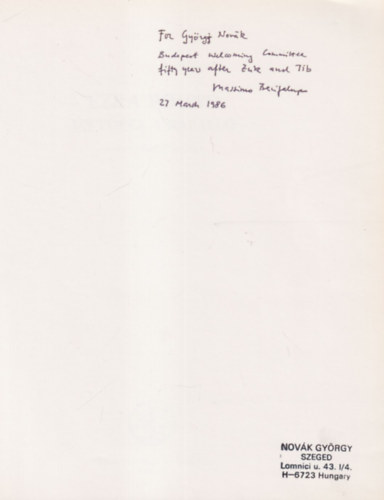 Massimo Bacigalupo - Ezra Pound un poeta a Rapallo - dedikált