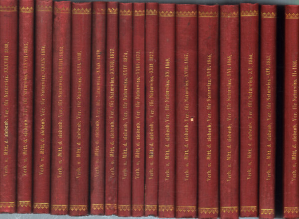Az Erd�lyi Term�szettudom�nyi Egyes�let anyagai �s k�zlem�nyei Nagyszebenben 1851-1888 (17 k�tet) (n�met nyelv�)