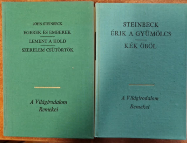 John Steibeck - 2db John Steinbek rik a gymlcs/Kk bl 1-2.; Egerek s emberek/Lement a Hold/Szerelem cstrtk