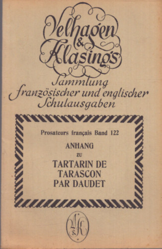 Alphonse Daudet - Anhang zu Tartarindetarascon