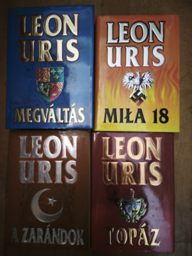 Leon Uris - 4db Leon Uris k�nyv - Top�z, Mila 18, A zar�ndok, Megv�lt�s