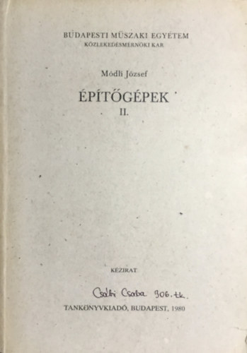 Mdli Jzsef - ptgpek II.