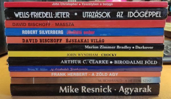 12 k�tet sci-fi reg�ny (c�mek a term�kle�r�sban) - Galaktika Fantasztikus k�nyvek