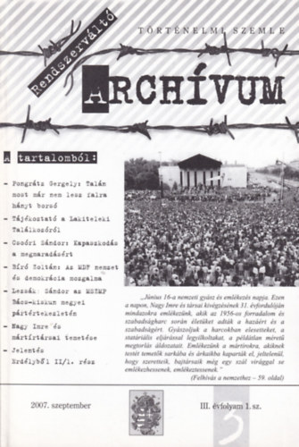 Rendszervlt archvum (2007. szeptember, III. vf. 1. sz.)