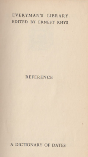 A Dictionary of Dates