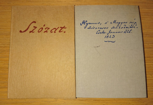 V�r�smarty Mih�ly K�lcsey Ferenc - 2 minik�nyv: Himnusz, Sz�zat (t�bbnyelv� kiadv�ny)