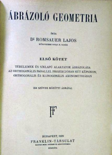 Romsauer Lajos dr. - brzol geometria I-II. (egybektve)