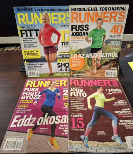 �hidi Zsuzsanna (szerk.) - 4 db Runner's World (A fut�magazin) - 2016/1. sz�m, 2015/1. sz�m, 2015/2. sz�m, 2014/2. sz�m (sz�rv�nysz�mok)