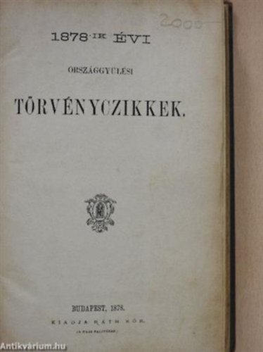 1879-ik vi orszggylsi trvnyczikkek