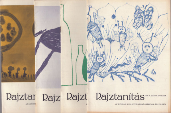 Aradi Jen szerk. - Rajztants - Az Oktatsi Minisztrium mdszertani folyirata - XVIII.vf. 1976/1-4.szm