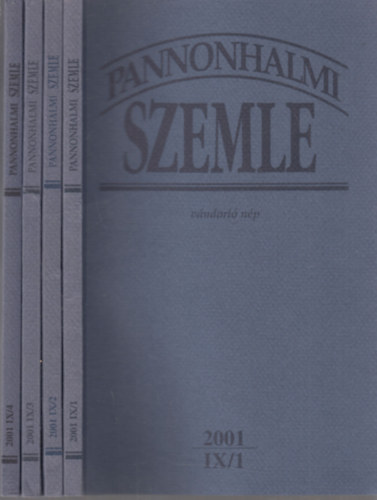 Sulyok Elem�r  (f�szerk.) - Pannonhalmi Szemle 2001/1-4. (IX., teljes �vfolyam)- 4 db. lapsz�m