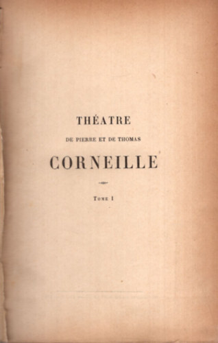 Thomas Corneille - Thatre 1