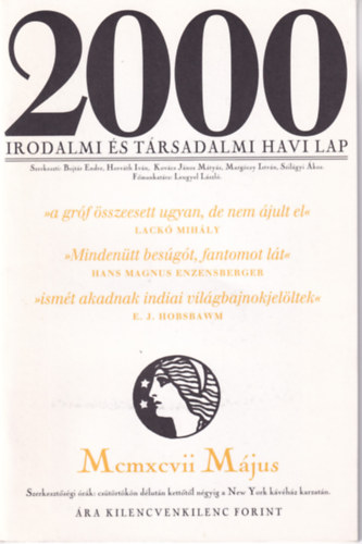 2000 Irodalmi �s T�rsadalmi Havi Lap - 1997. M�jus