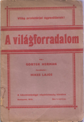 Gorter Herman - A vilgforradalom