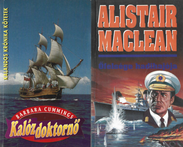 2 db knyv, Barbara Cummings: Kalzdoktorn, Alistair Maclean: felsge hadihajja