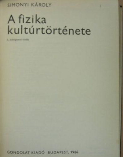 Simonyi K�roly - A fizika kult�rt�rt�nete
