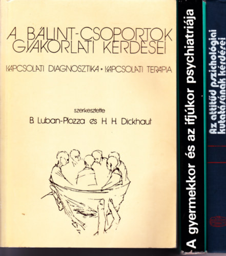 6 db knyv "pszicholgia-gyermekpszicholgia" tmban:A gyermekkor s az ifjkor psychitrija + A Blint-csoportok gyakorlati krdsei + Irnyzatok s kutatsok a mai magyar pszichoanalzisben + sszehasonlt magatartskutats