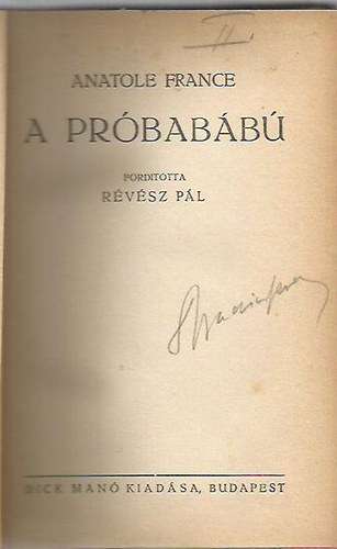Anatole France - A prbabb