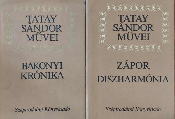 Tatay S�ndor - 2 db Tatay S�ndor k�tet
