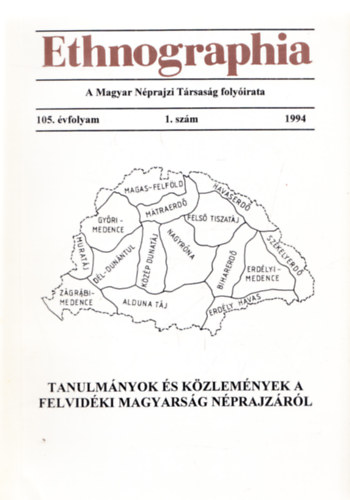 Lukcs Lszl  (Szerk.) - Ethnographia - A Magyar Nprajzi Trsasg folyirata 1994. 1. szm (105. vfolyam)