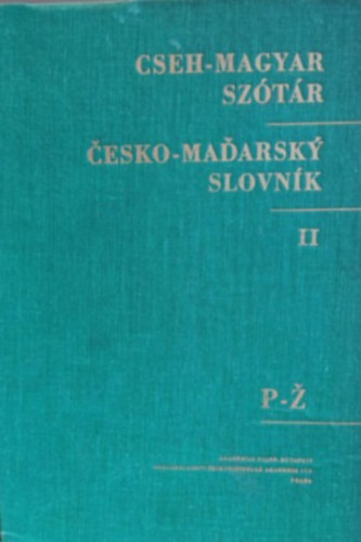 Welter Alfons  Dobossy L�szl� (szerk.) - �esko-ma�arsk� slovn�k I-II. (Cseh-magyar sz�t�r)