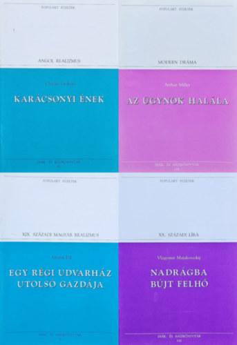 Arthur Miller, Vlagyimir Majakovszkij, Gyulai Pál Charles Dickens - 4 db Populart füzet kötelezők: Karácsonyi ének + Az ügynök halála + Nadrágba bújt felhő + Egy régi udvarház utolsó gazdája