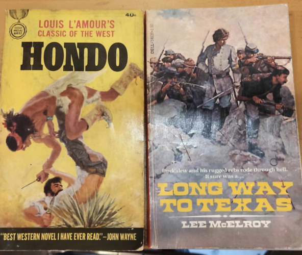 Lee McElroy Louis L'Amour - 2 db western regny: Hondo + Long Way to Texas