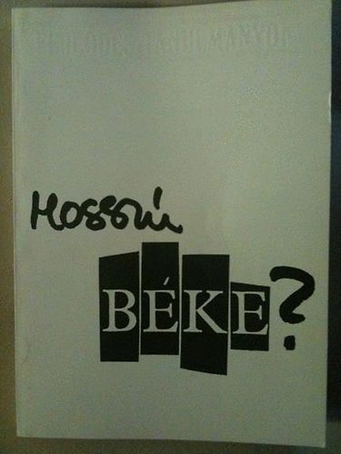 Miszlivetz Ferenc  (szerk.) - Hosszú béke? (fejlődés-tanulm. 10.)