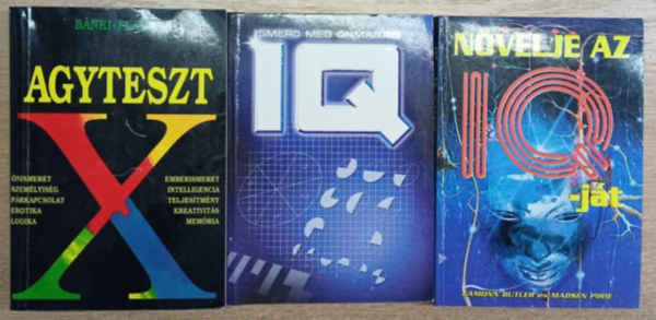 Flamm Zsuzsa dr. B�nki M. Csaba - 3 db IQ k�nyv: Agyteszt - IQ tesztek - N�velje az IQ-j�t