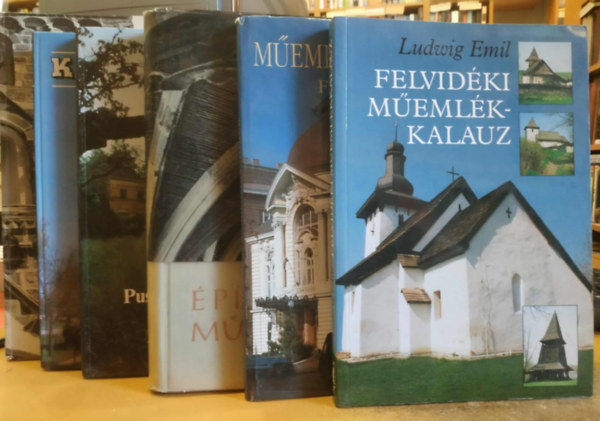 Ludwig Emil, �zsi�s Anik�-Szak�ly Istv�n, Deschmann Alajos, Feuer Istv�n, Dobos Lajos Ger� L�szl� - 6 db �p�t�szeti m�eml�kek + Felvid�ki m�eml�kkalauz + Pusztul� m�eml�keink nyom�ban + K�rp�talja m�eml�kei + M�eml�kv�delem fest�ssel + Magyar m�eml�kek