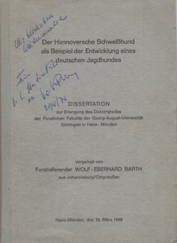 Der Hannoversche Schweißhund als Beispiel der Entwicklung eines deutschen Jagdhundes