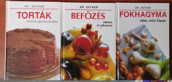 Dr. Oetker - 3db Dr.Oetker knyv:Tortk+Befzs+Fokhagyma