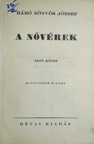 Br Etvs Jzsef - A nvrek I-II. (egybektve)