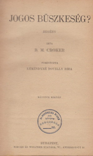 B. M. Crocker - Jogos b�szkes�g?