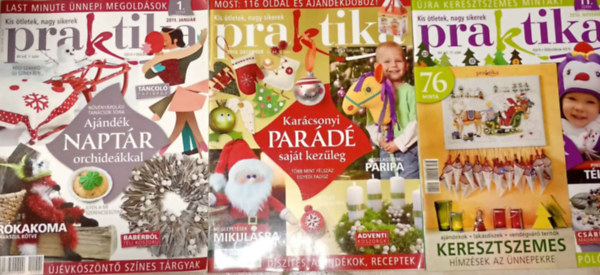 3 db. Praktika Magazin - 2010.nov. - 11. sz�m, 2010.dec. 12. sz�m, 2011.jan. 1. sz�m(szab�s-varr�s-k�t�s-hobby-lak�sdivat-k�zimunka)