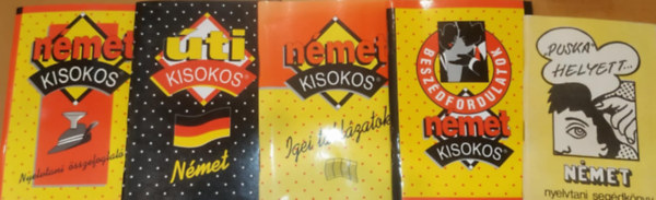 5 db Nmet kisokos (Igei tblzatok); Nmet kisokos Nyelvtani sszefoglal; Nmet kisokos (Beszdfordulatok);"Puska" helyett... Nmet nyelvtani segdknyv tanulknak; Nmet ti kisokos