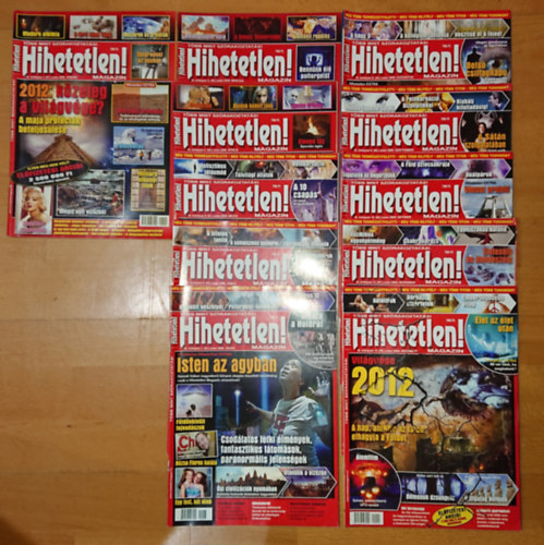 11 db Hihetetlen! magazin 2009-bl: 2009/janur, mrcius, prilis, mjus, jnius, jlius, augusztus, szeptember, oktber, november, december (a februri szm hinyzik!)