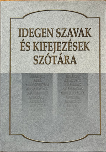 Szalay Knyvkiad - Idegen szavak s kifejezsek sztra