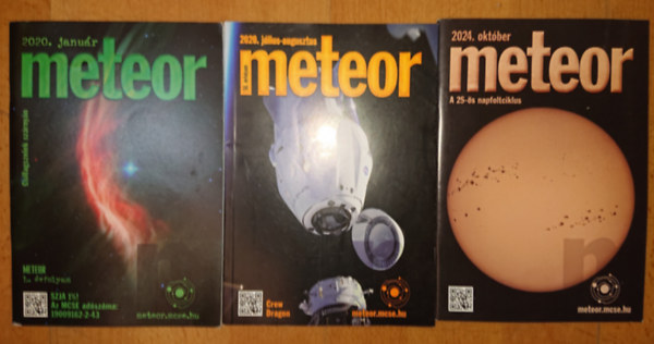 3 szm a Meteor magazinbl: 2020. janur, 2020. jlius-augusztus, 2024. oktber