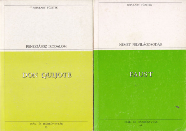 2 db popular f�zetek: Don Quijote, Faust