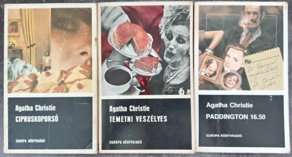 Agatha Christie - Agatha Christie krimik (3db.): Cipruskopors + Temetni veszlyes + Paddington 16.50