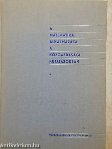 V.SZ Nyemcsinov - A matematika alkalmazása a közgazdasági kutatásokban