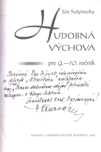 Jn Sutyinszky - Hudobn Vychova 9-10 (dediklt)