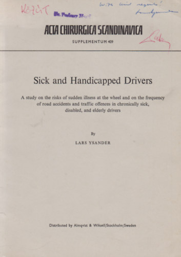 Lars Ysander - Sick and Handicapped Drivers