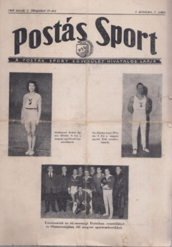 Posts Sport 1948. janur 2. (A Posts Sport Egyeslet Hivatalos Lapja)