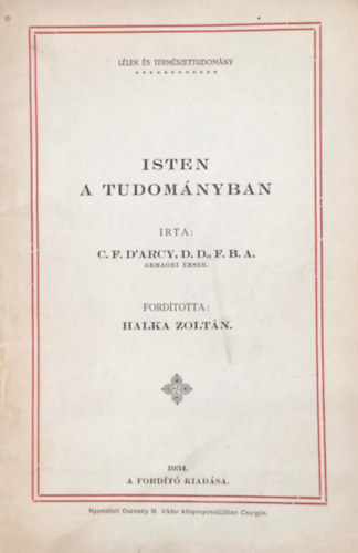 Halka Zoltn  (ford.) - Isten a tudomnyban