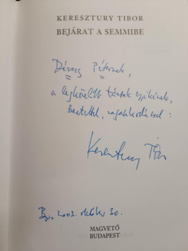 Keresztury Tibor - Bejrat a semmibe